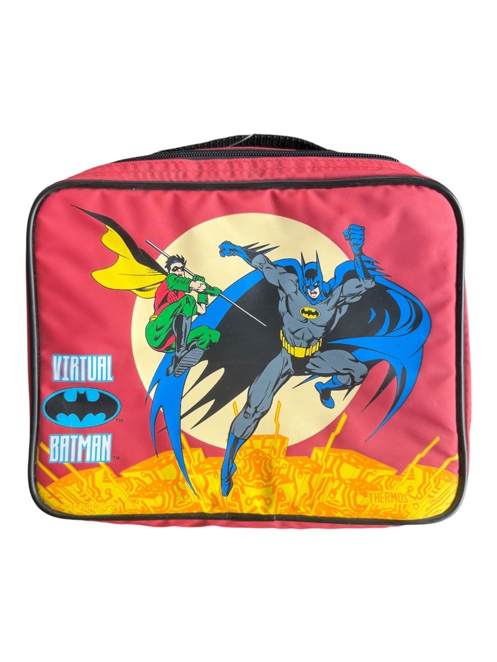 VTG 1998 DC Comics "Virtual Batman" Lunch Bag Batman & Robin (Bag Only)